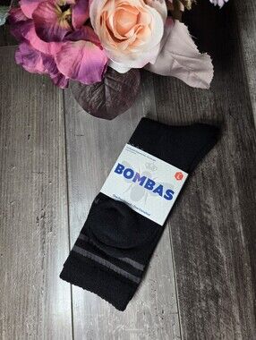 NWT Bombas Men’s Black & Gray Crew Socks – Size Large